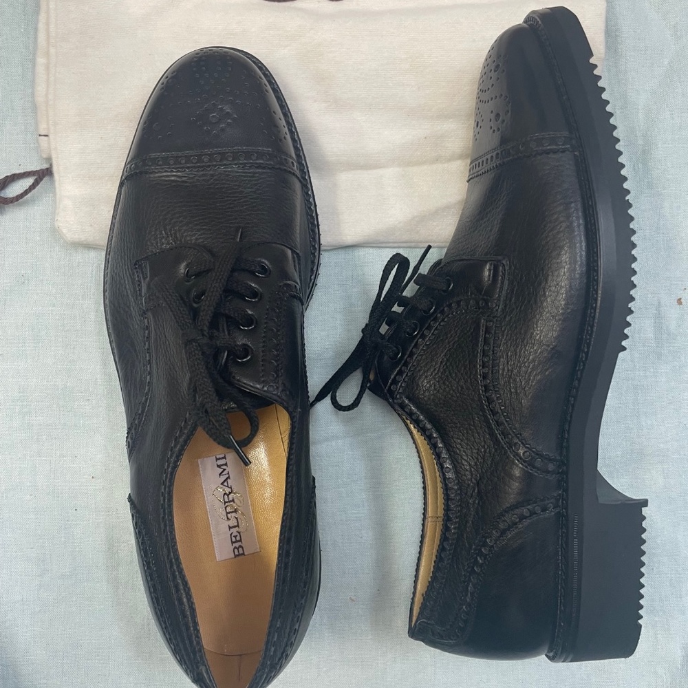 Men's size 8 black Beltrami Oxford Shoes